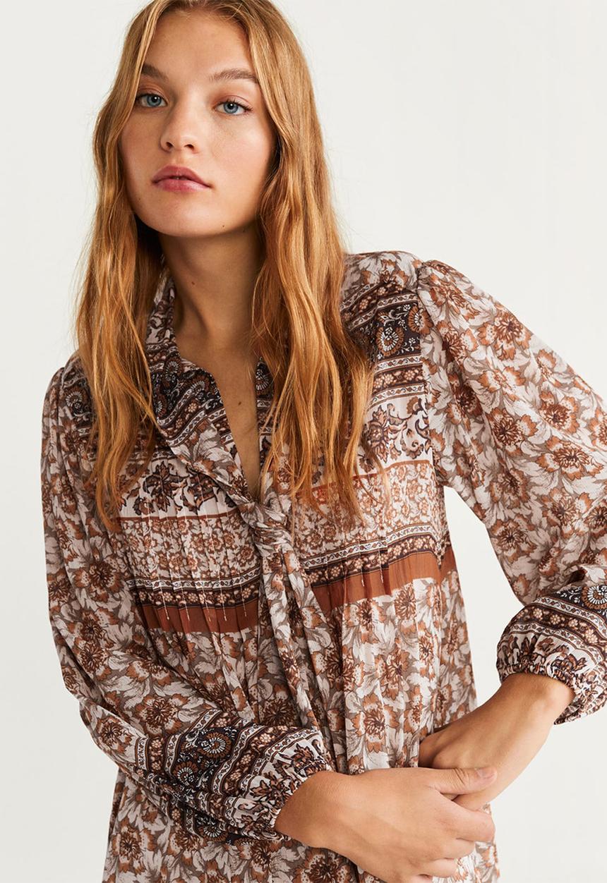 MANGO - Long sleeve dress - mutli
