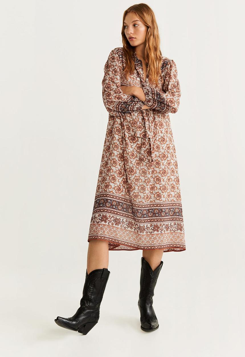 MANGO - Long sleeve dress - mutli