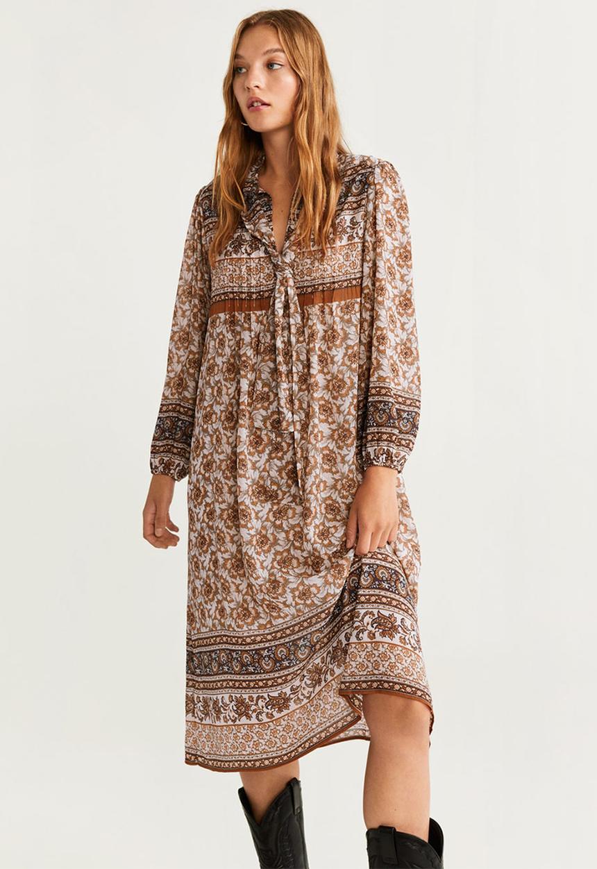 MANGO - Long sleeve dress - mutli
