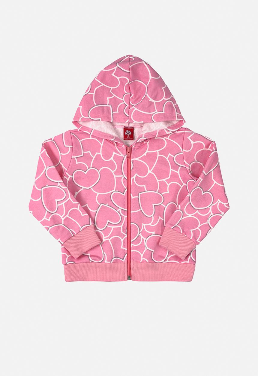 Bee Loop - Girls printed hoody - pink