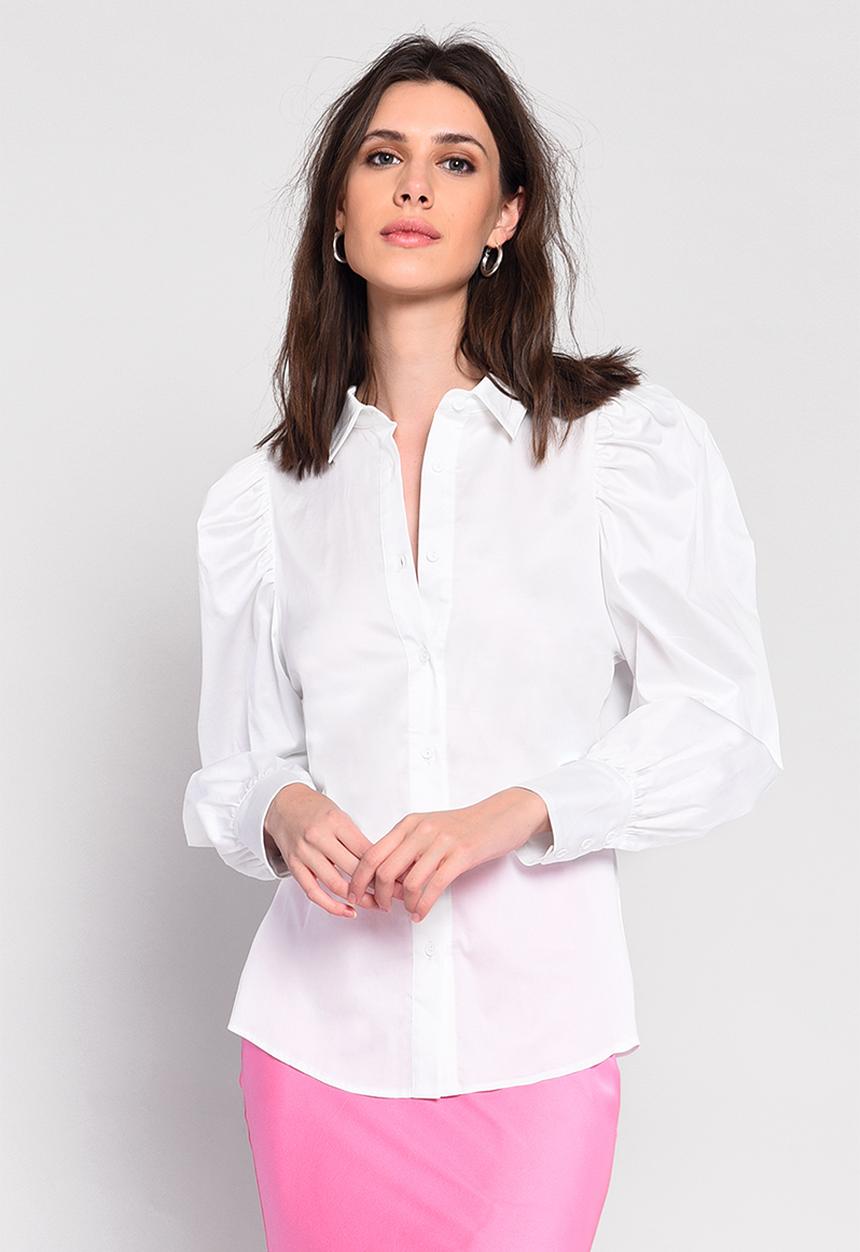 Glamorous - Puff sleeve shirt - white