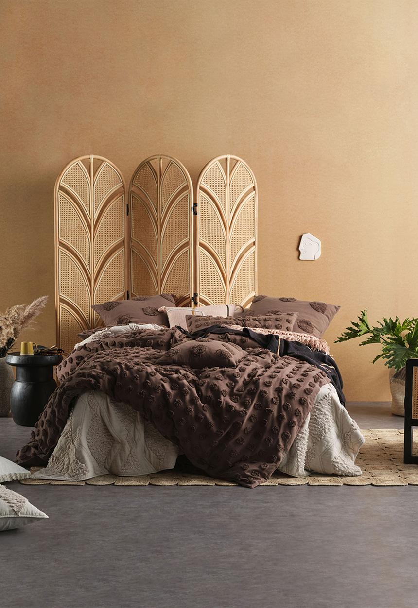 Linen House - Haze duvet cover set - mocha