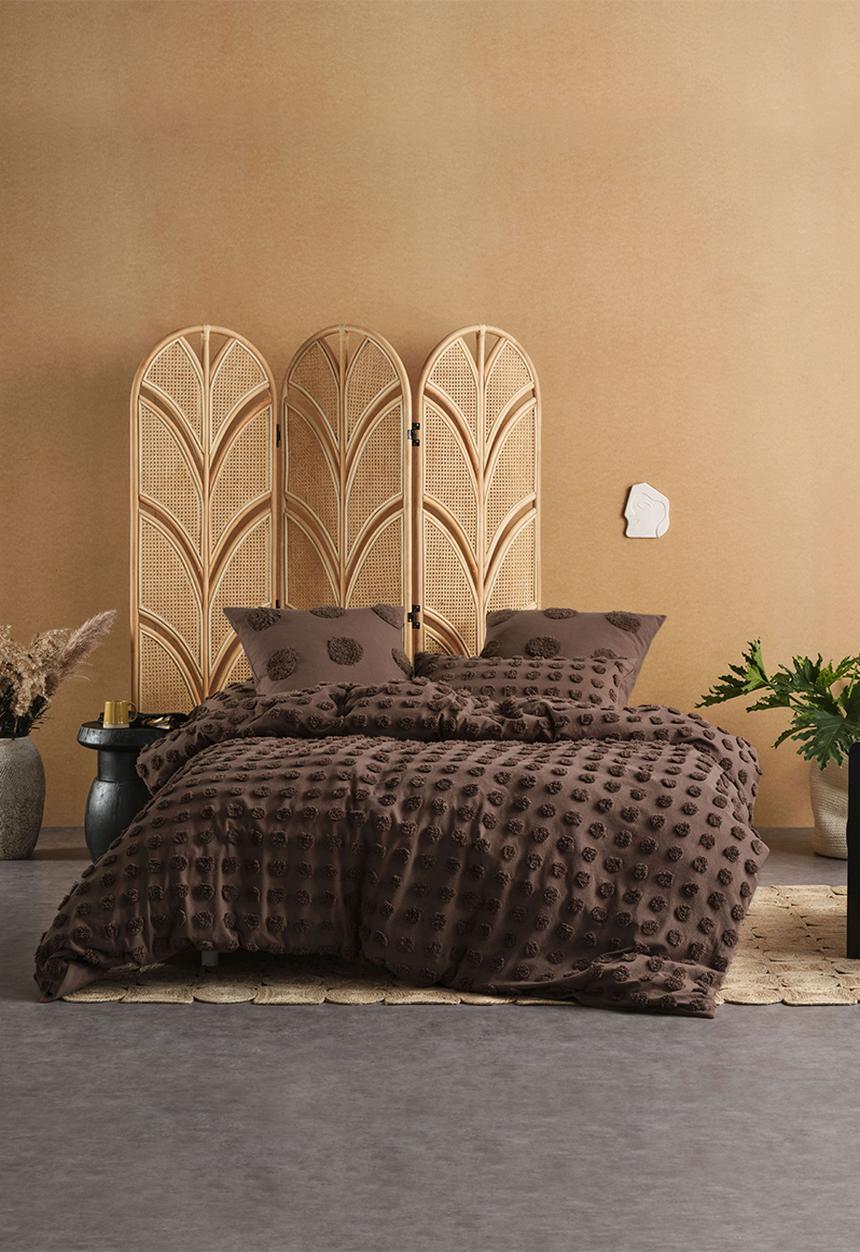 Linen House - Haze duvet cover set - mocha