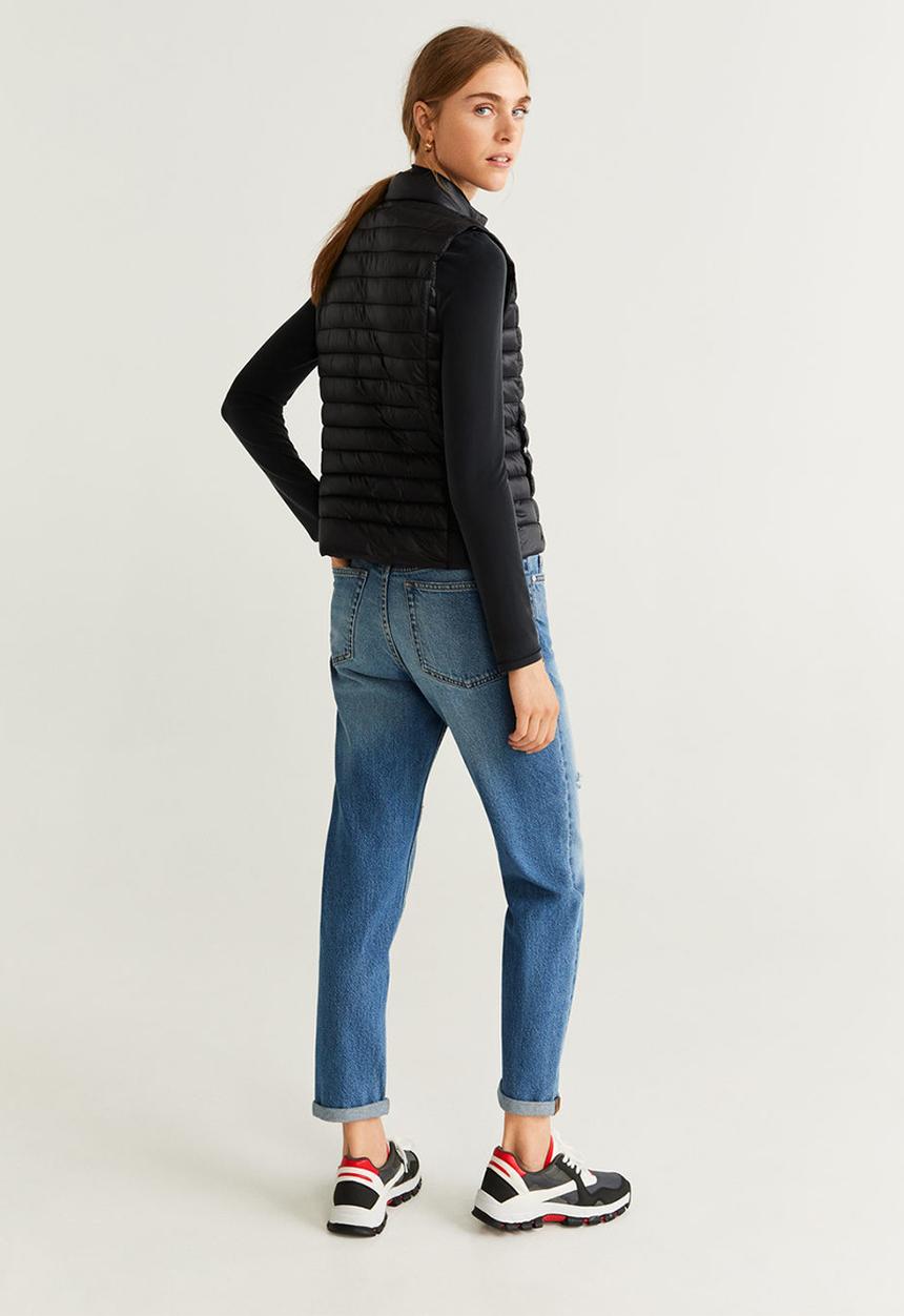 MANGO - Waistcoat blavest - black