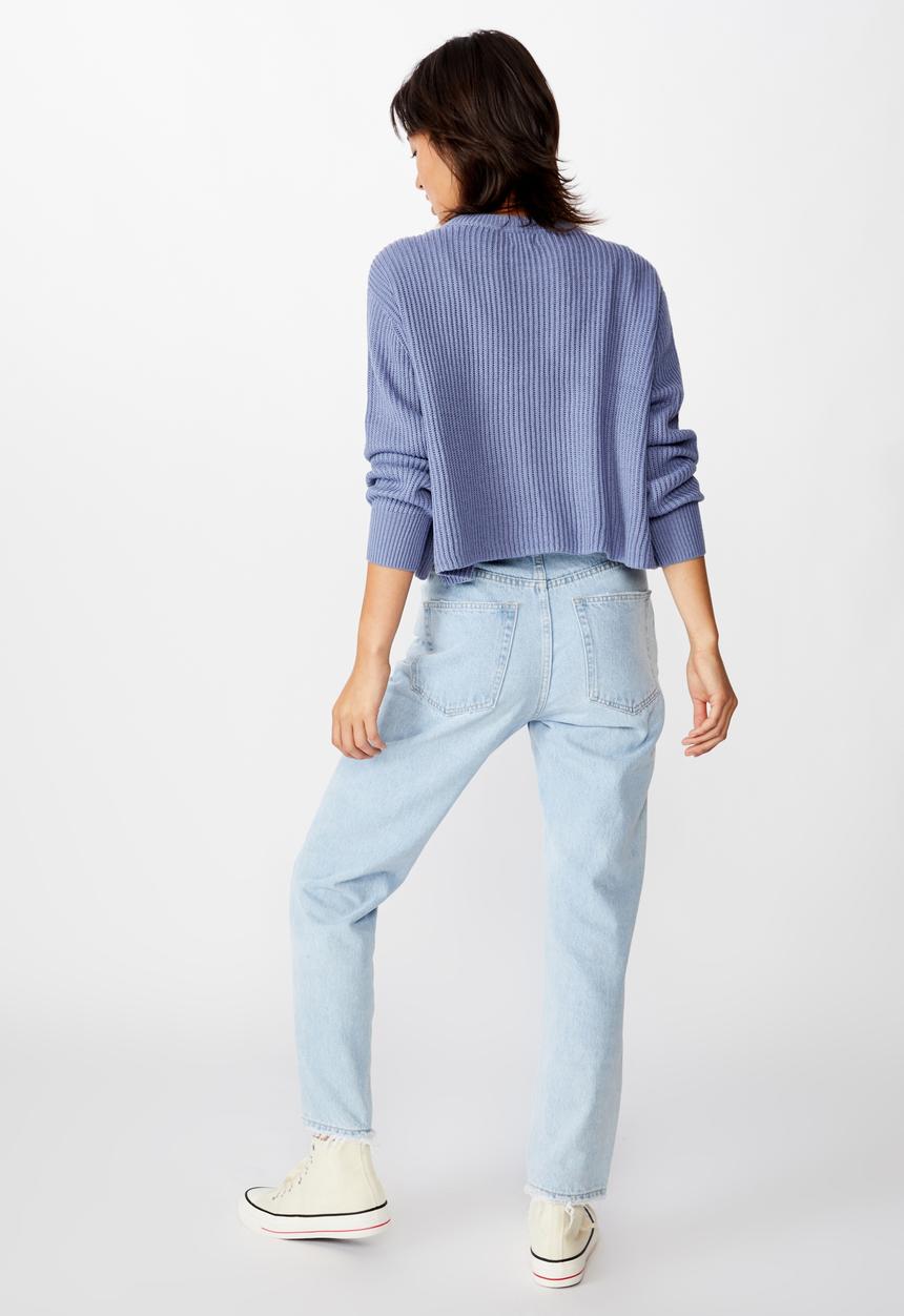 Cotton On - Archy cropped 2 pullover - blue