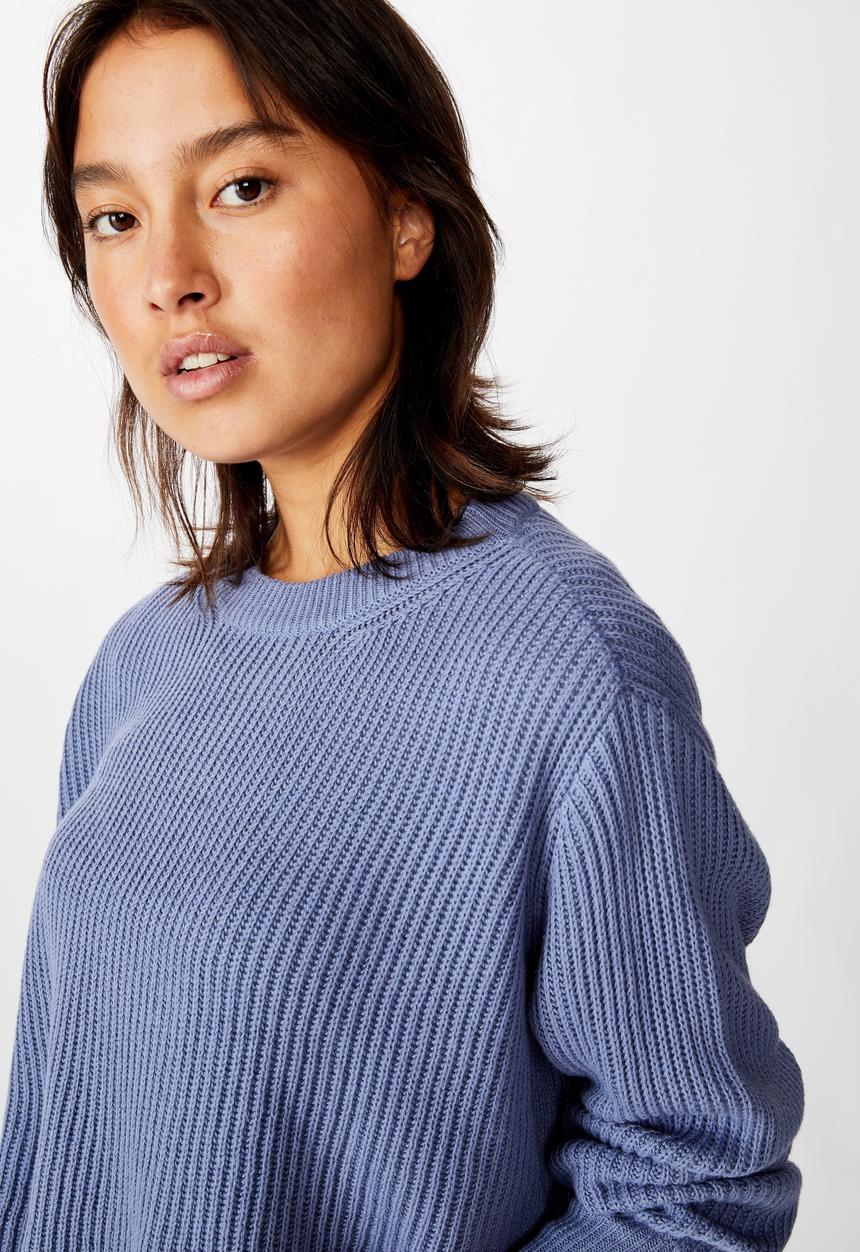 Cotton On - Archy cropped 2 pullover - blue