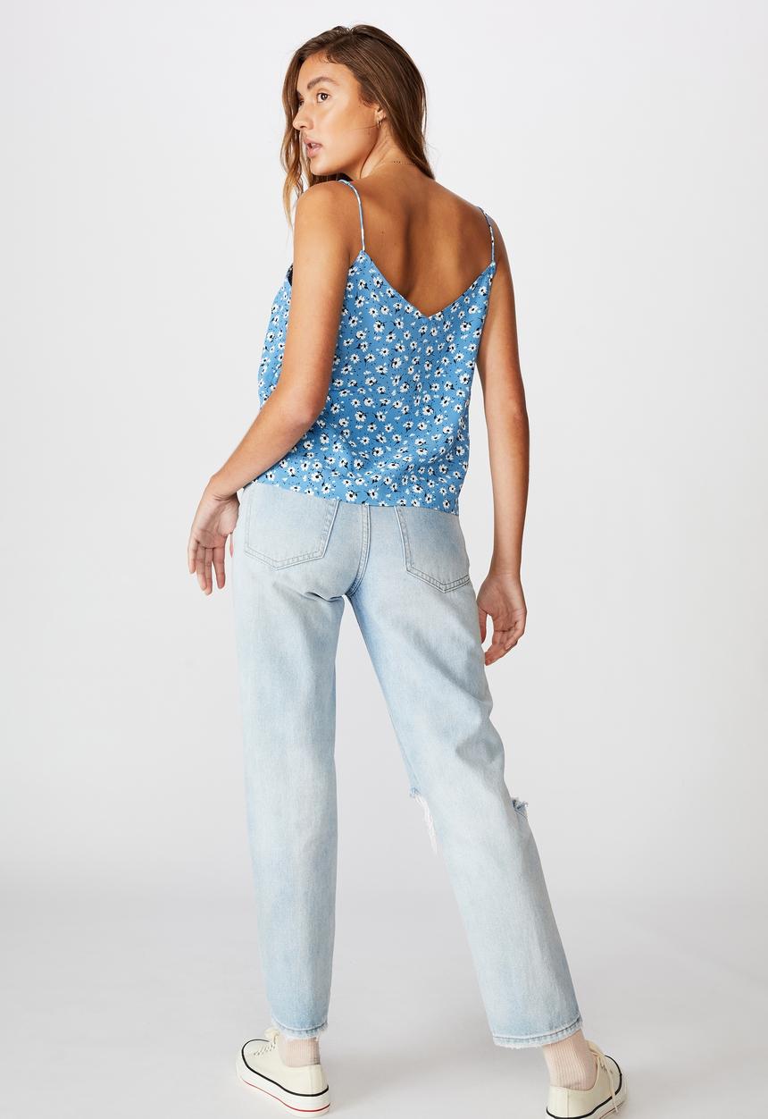 Cotton On - Astrid cami chloe daisy - blue & white 