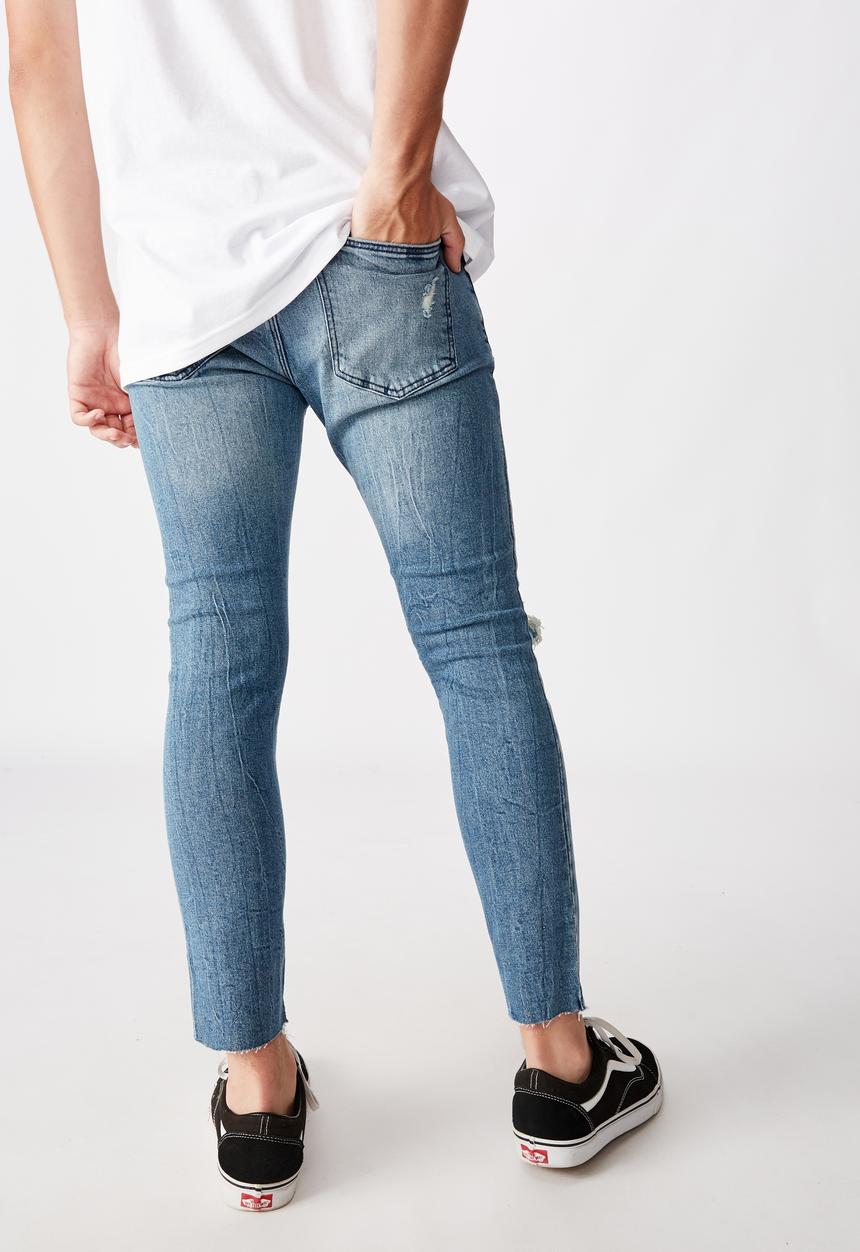 Factorie - Raw hem skinny leg jean - bright indigo