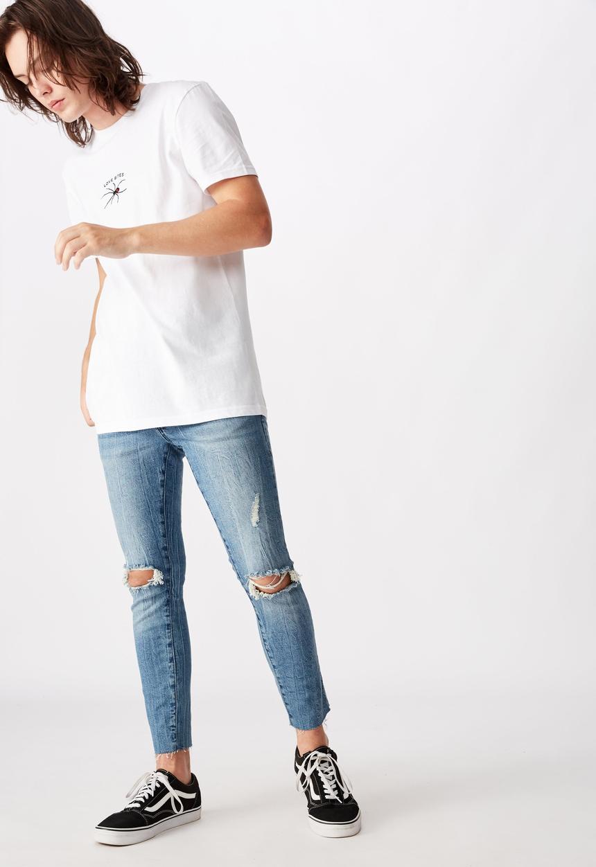 Factorie - Raw hem skinny leg jean - bright indigo
