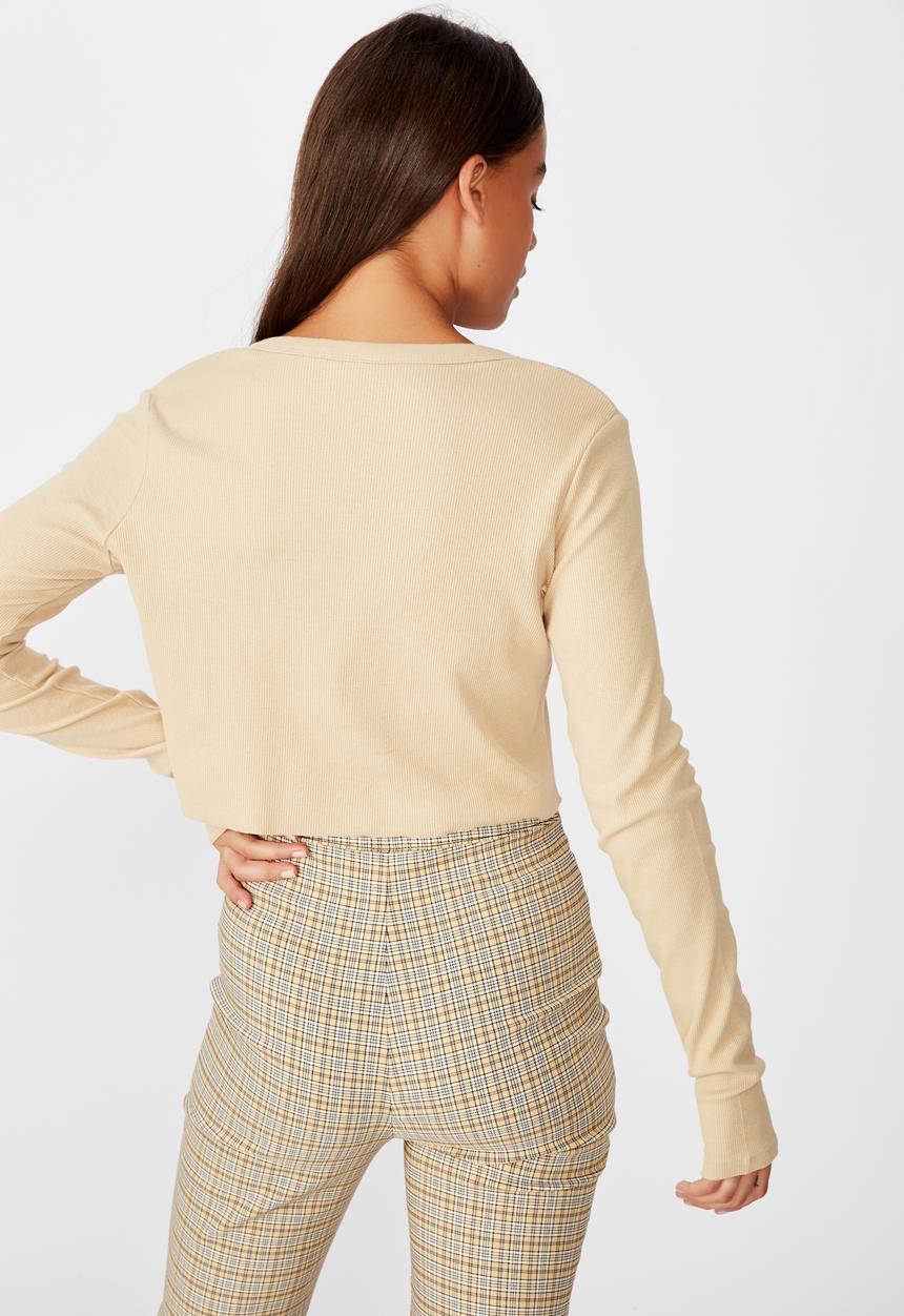 Factorie - Raw edge cardi - beige