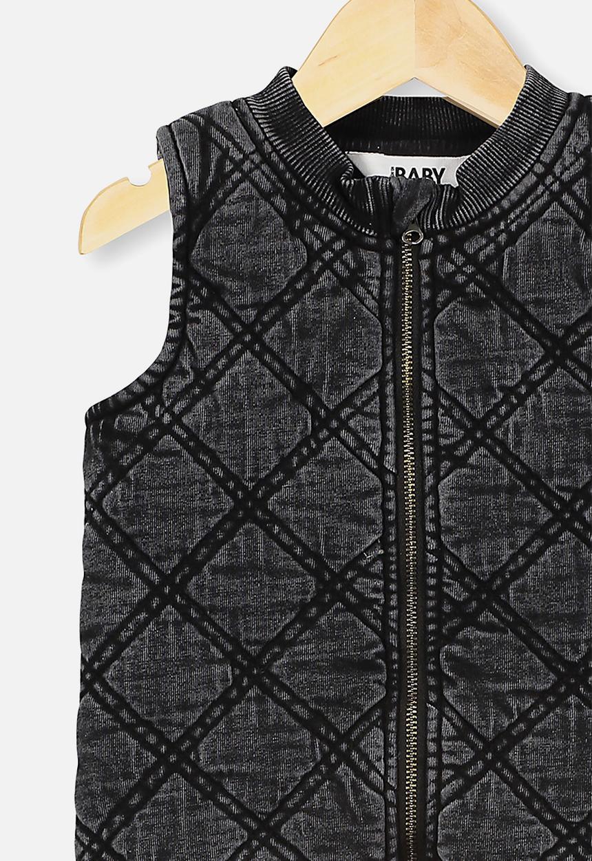 Cotton On - Lewis quilted vest - black