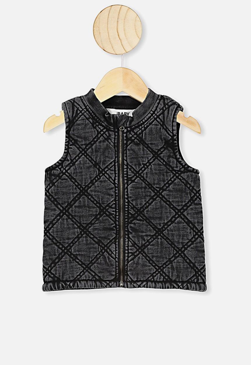 Cotton On - Lewis quilted vest - black