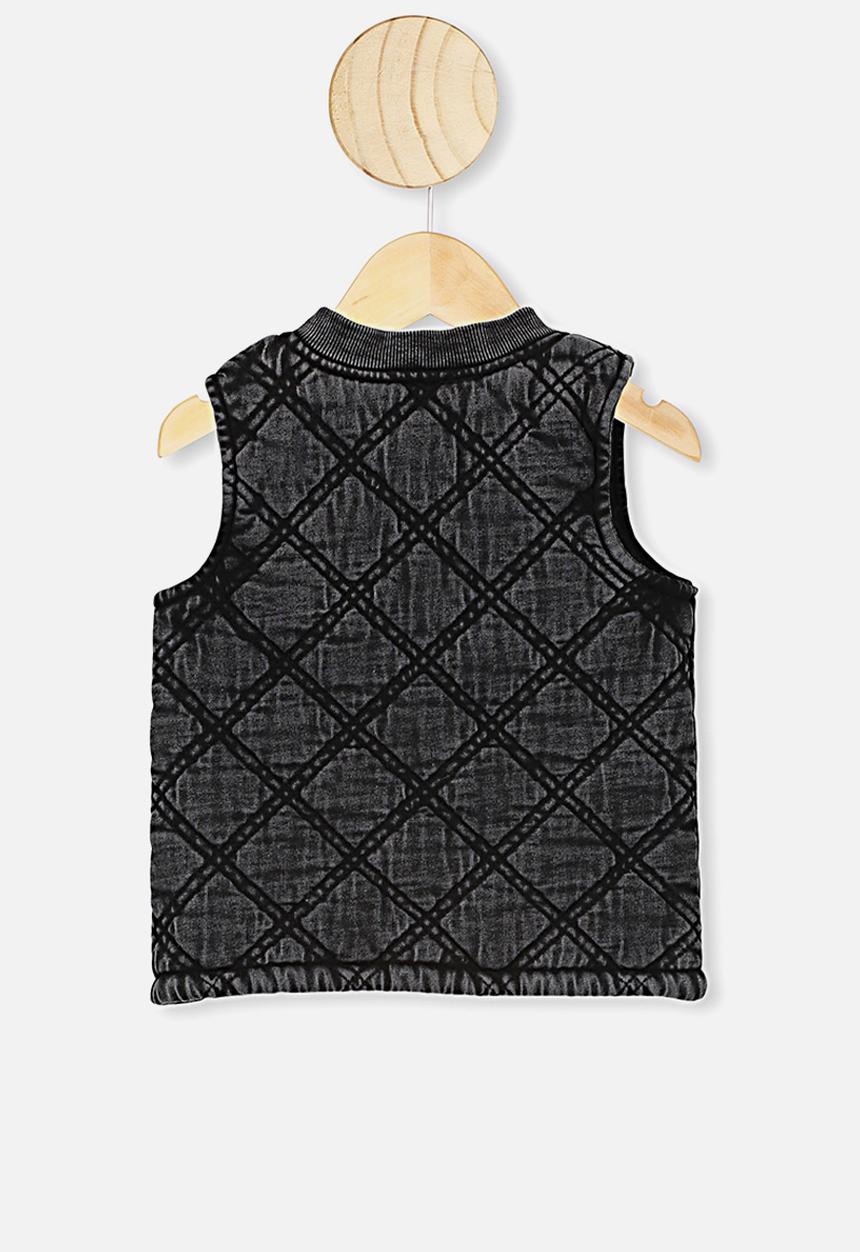 Cotton On - Lewis quilted vest - black