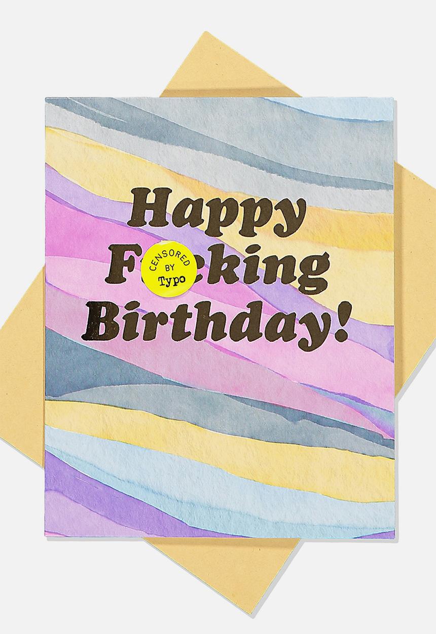 Typo - Funny birthday card - multi 