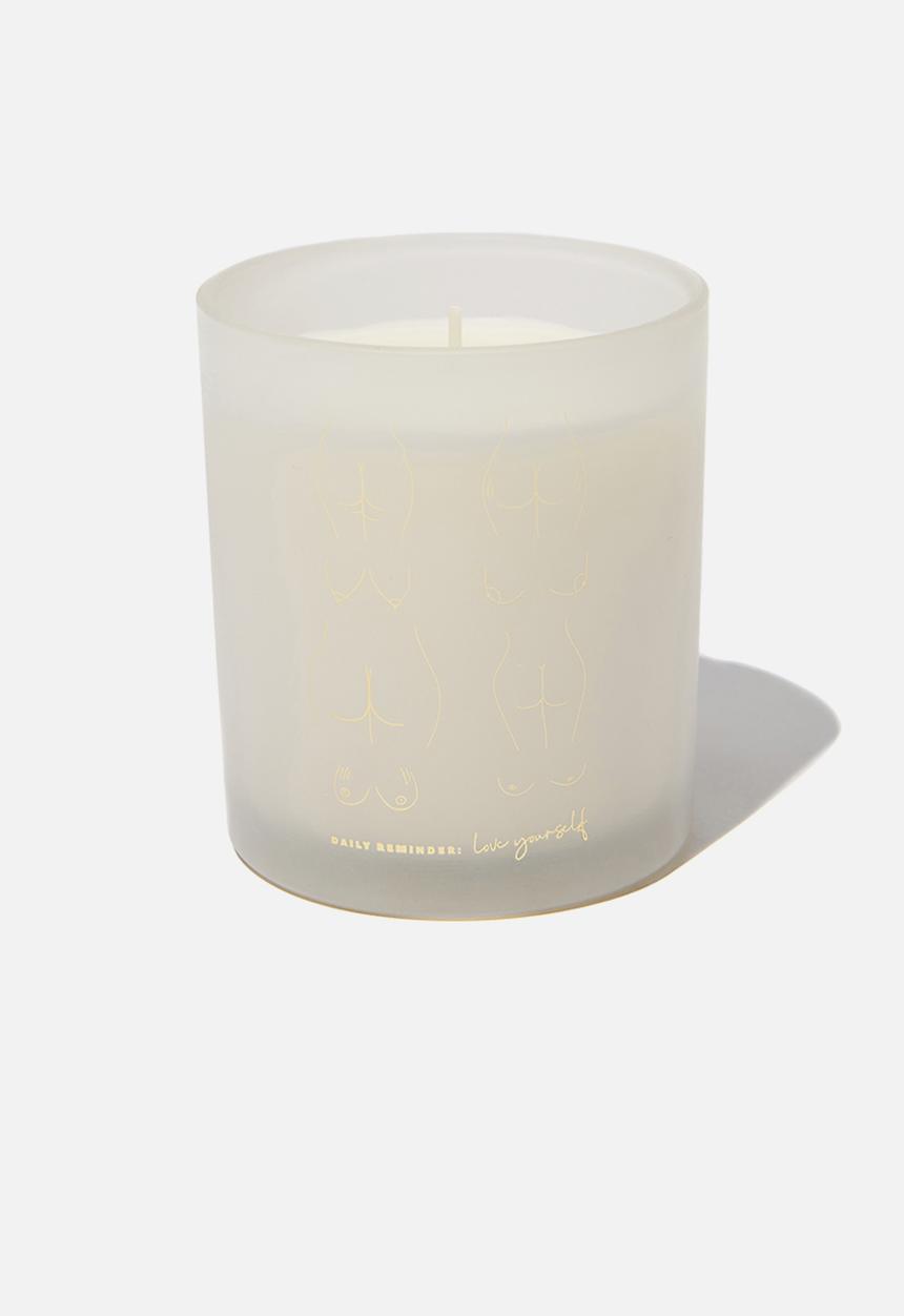Typo - Solid quote candle - white