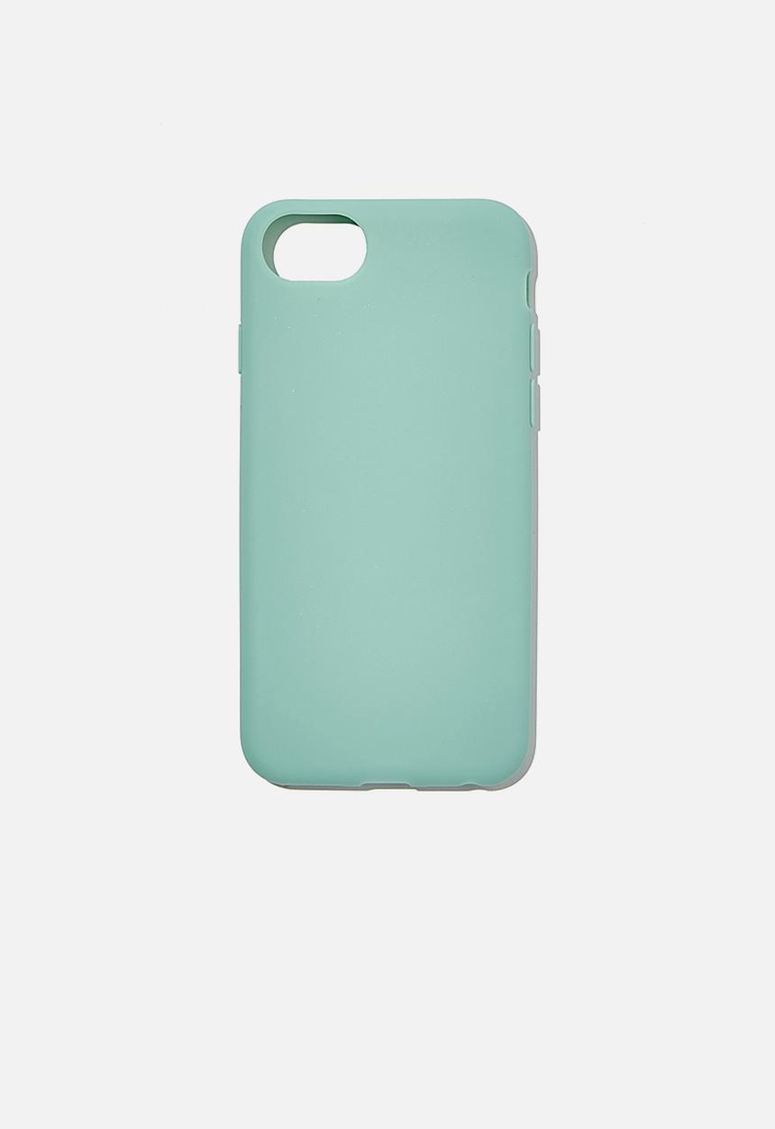 Typo - Slimline recycled phone case iphone 6,7,8  - soft moss