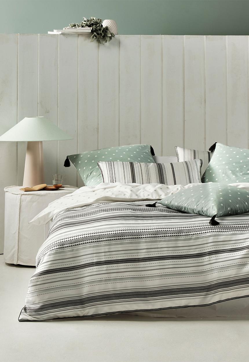Linen House - Kemer duvet cover set - green