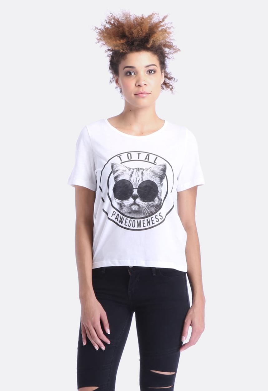 Vero Moda - Funny Cat S/S T-Shirt