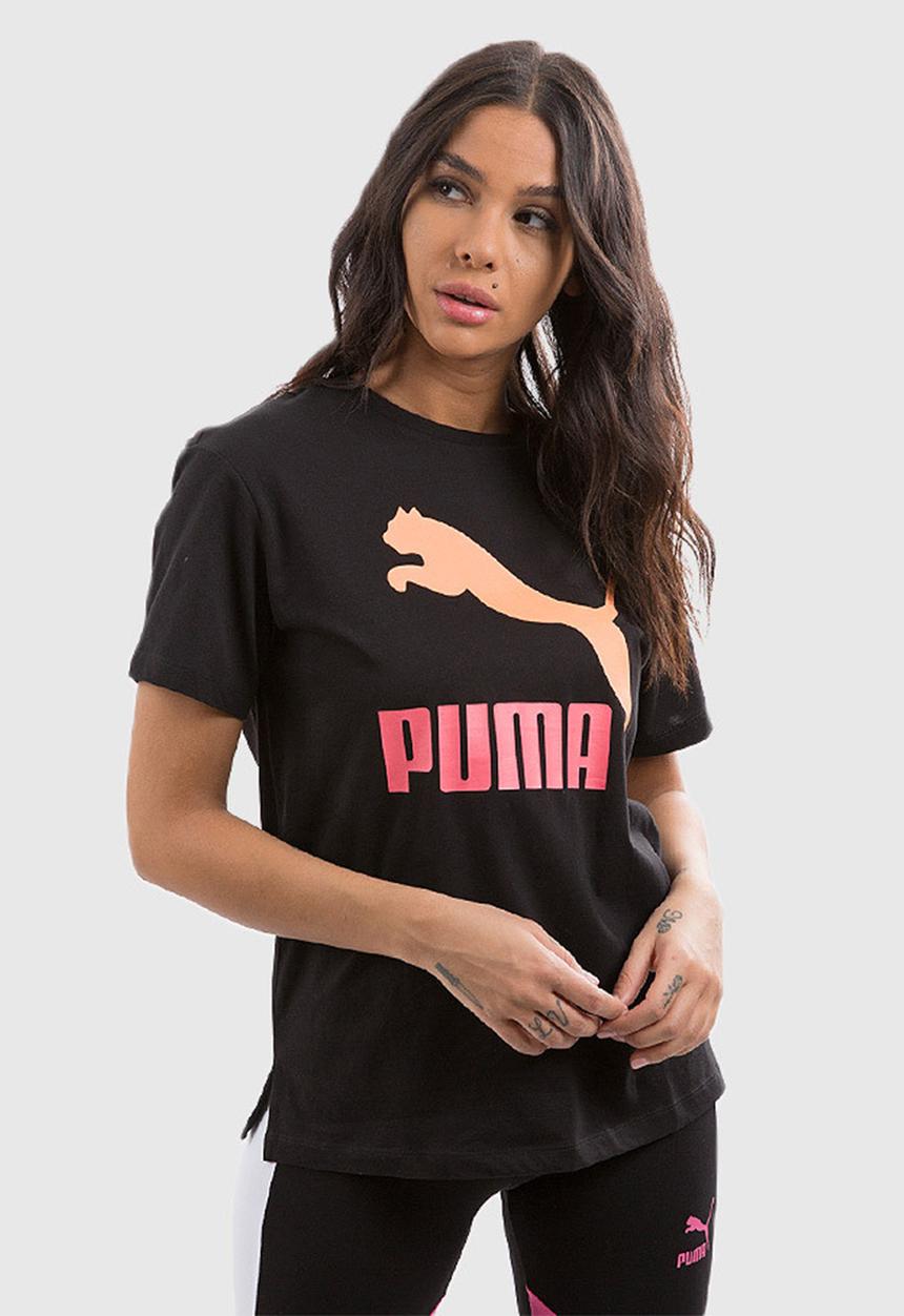 PUMA - Classics short sleeve logo tee - black