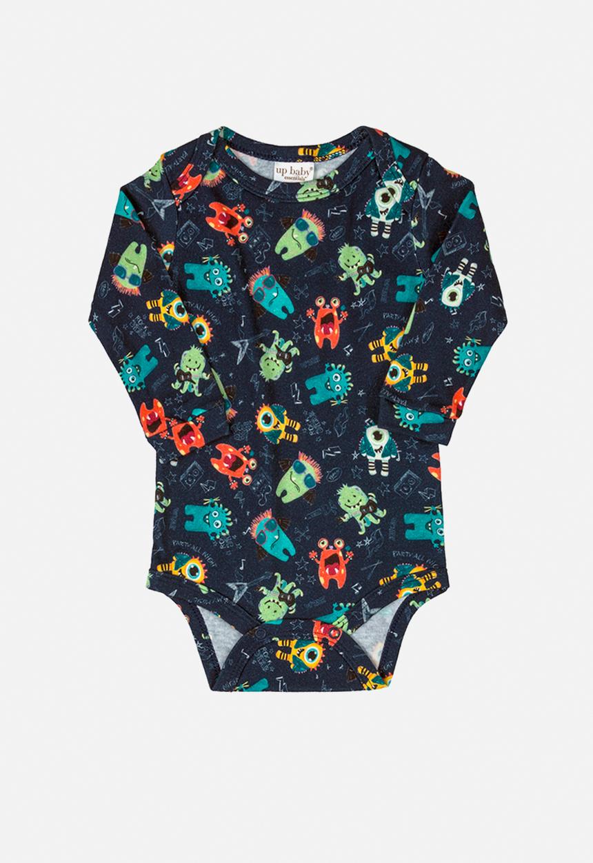 UP Baby - Boys printed bodysuit - navy/multi 