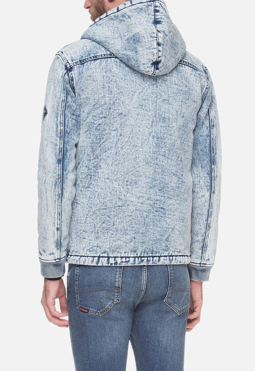 Superdry. - Hooded worker jacket - blue
