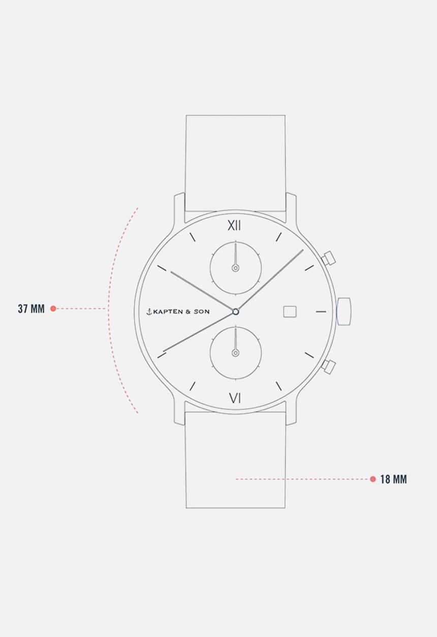 Kapten & Son - Chrono small - rose gold steel