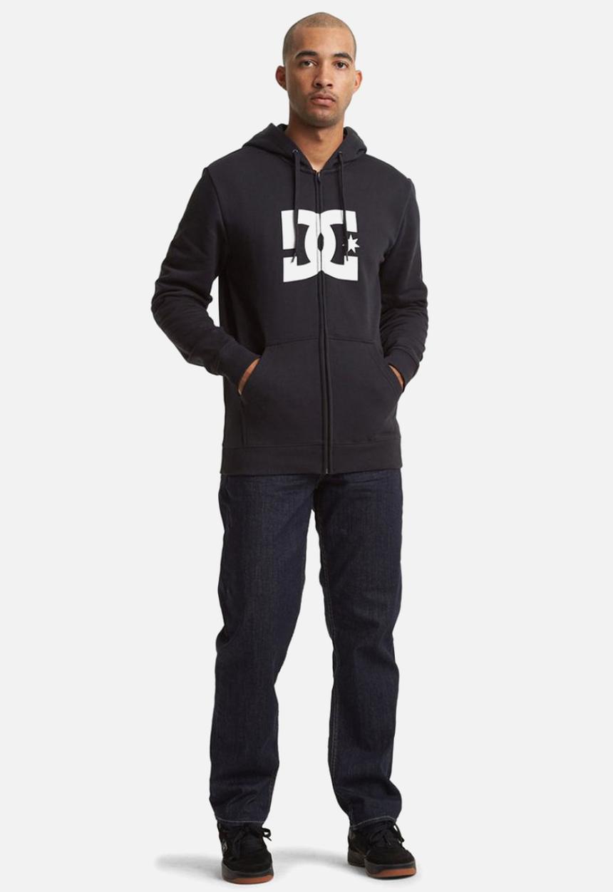 DC - Zip thru hooded sweat - black