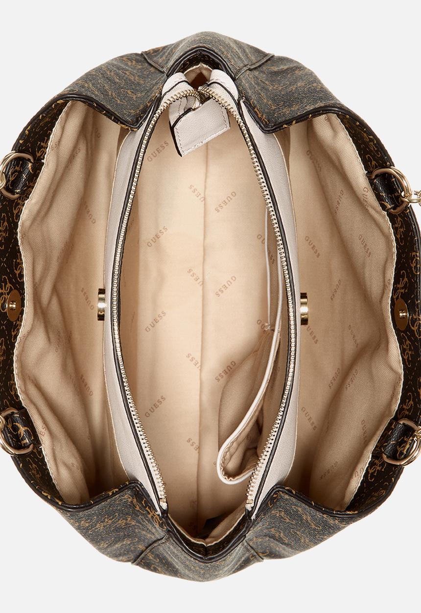 GUESS - Lorenna girlfriend satchel - brown & neutral