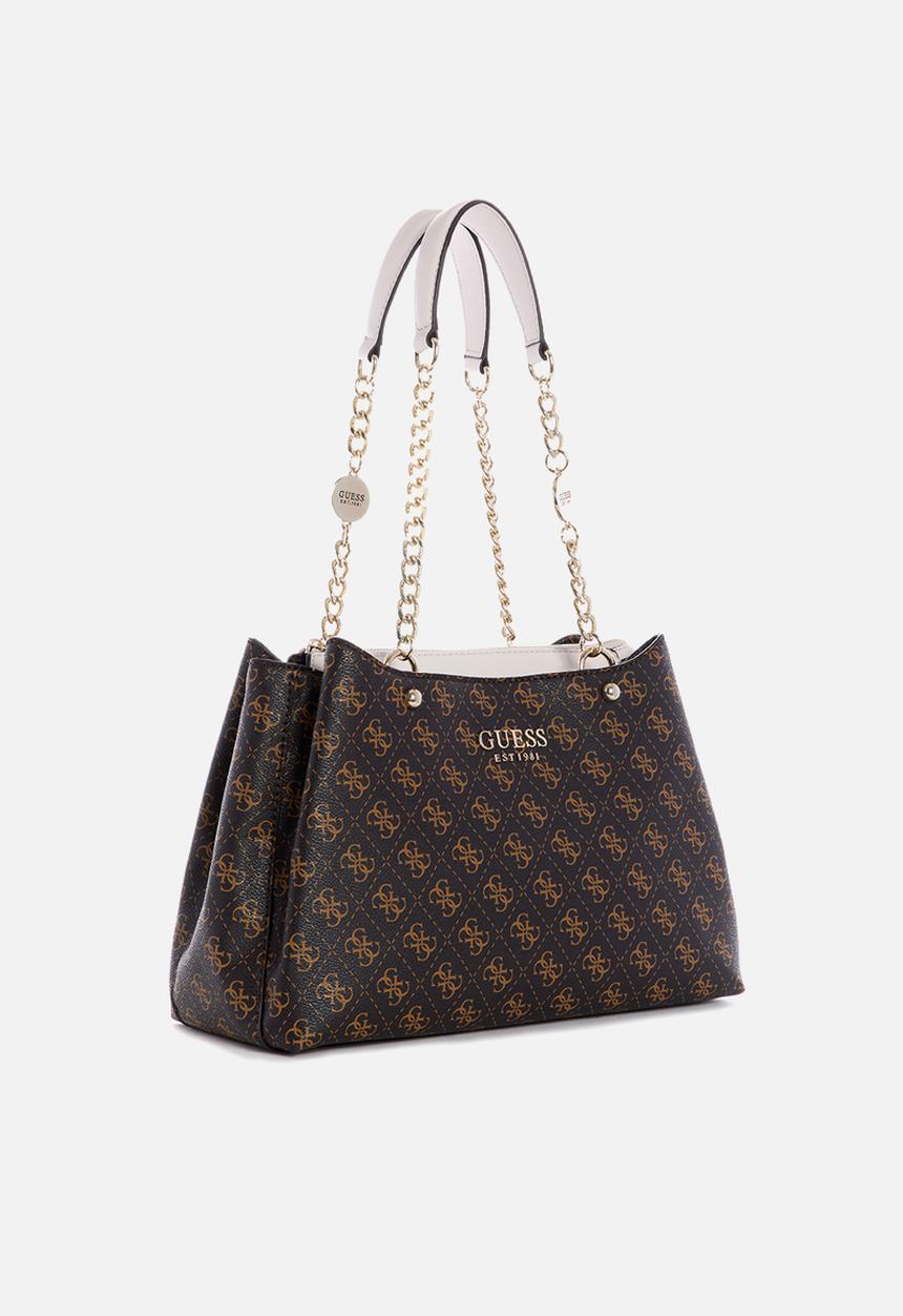 GUESS - Lorenna girlfriend satchel - brown & neutral