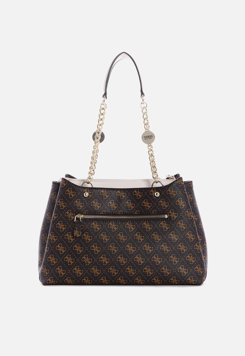 GUESS - Lorenna girlfriend satchel - brown & neutral