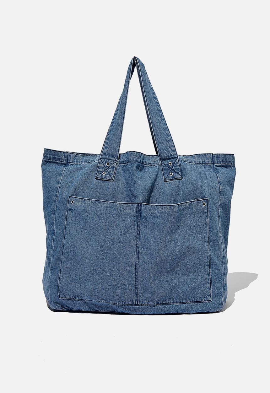 Rubi - Max washed weekend tote bag - blue