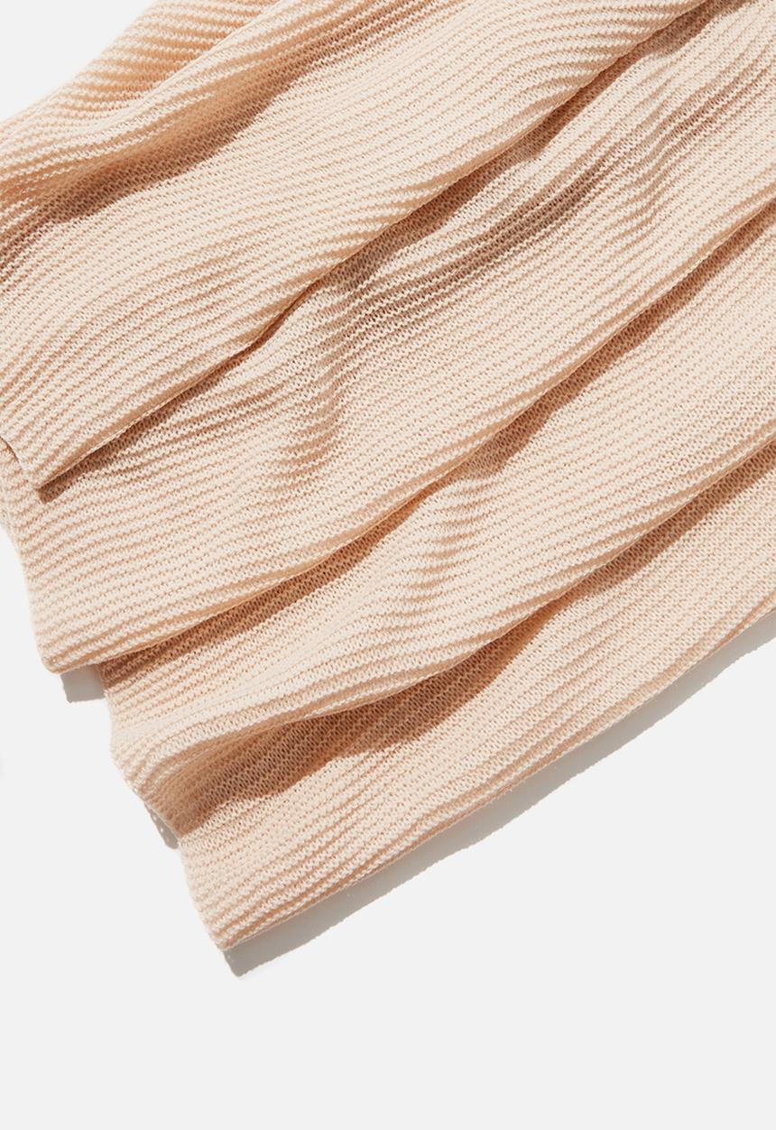 Rubi - Rebecca rib knit scarf - oat 