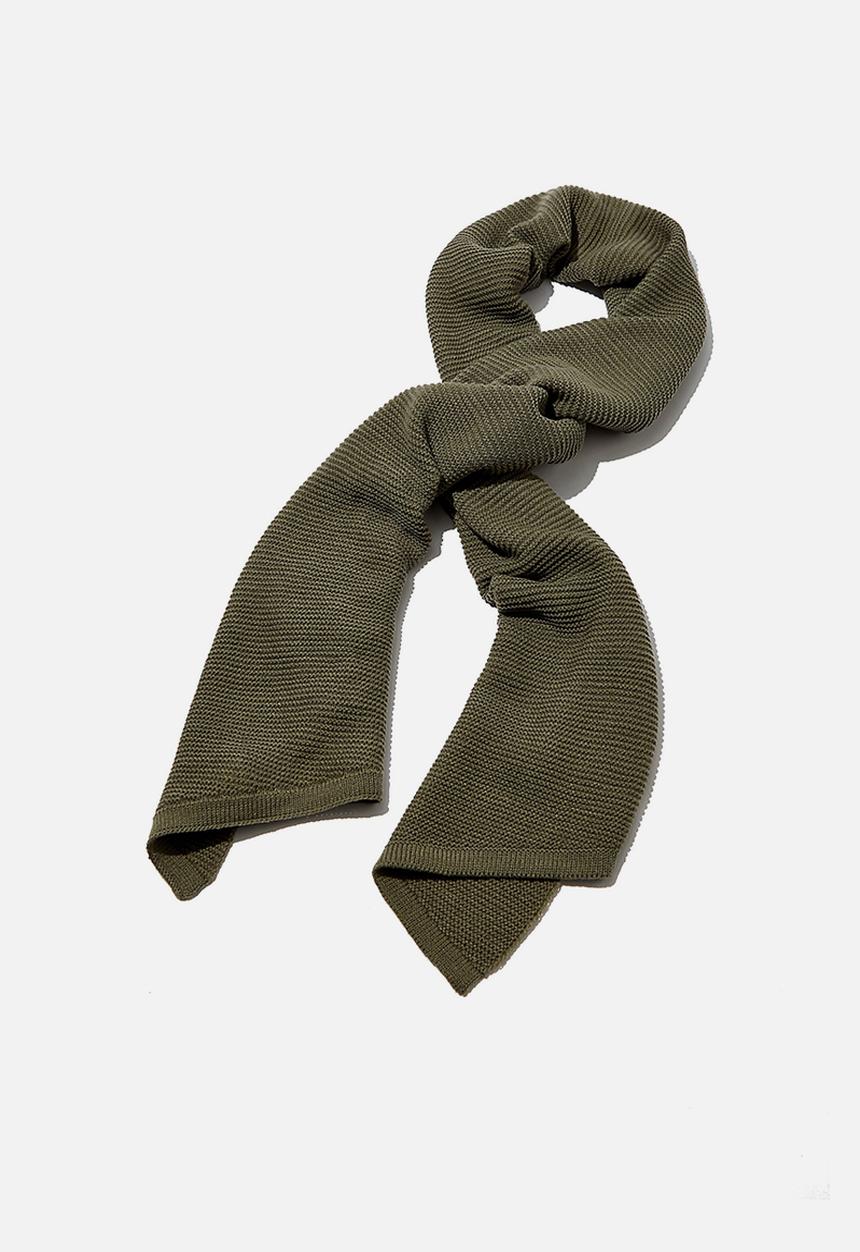 Rubi - Rebecca rib knit scarf - khaki