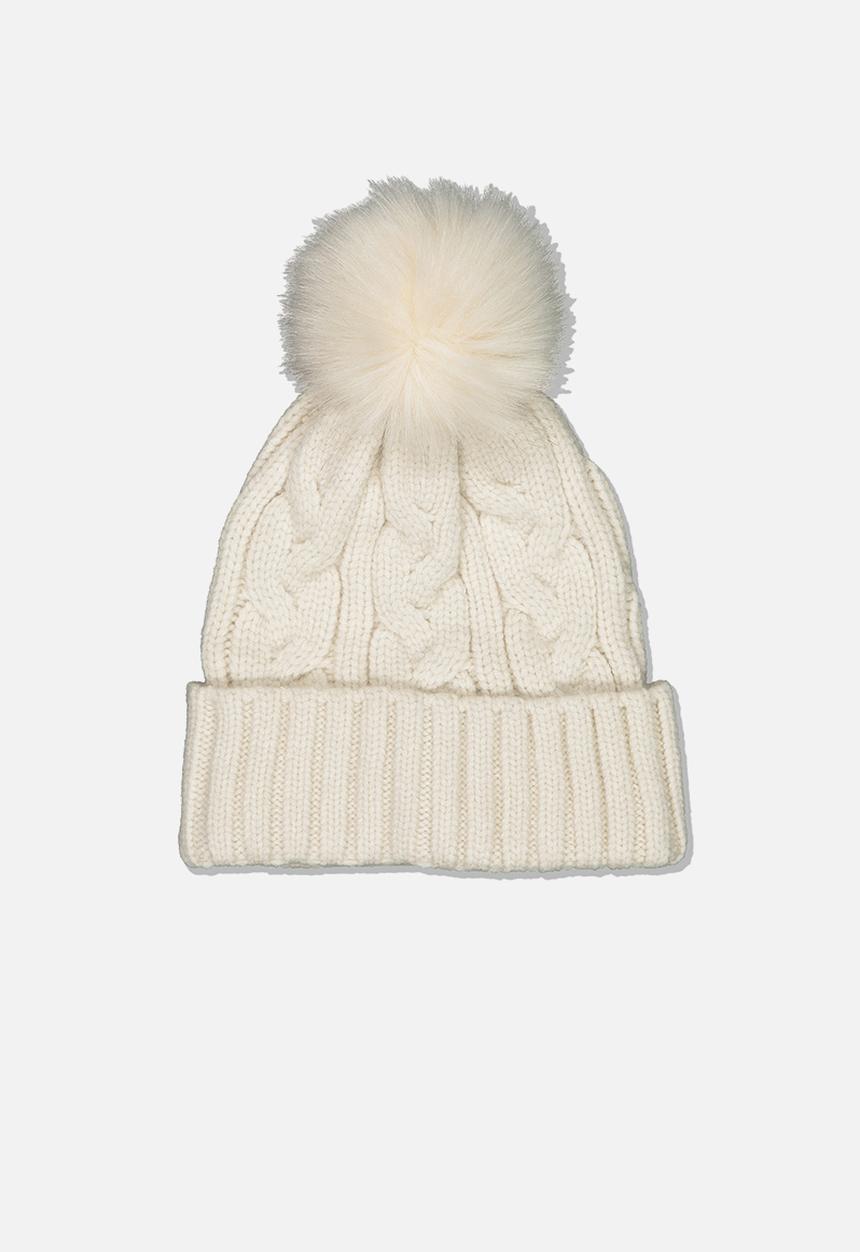 Rubi - Elyse pom pom beanie - winter white
