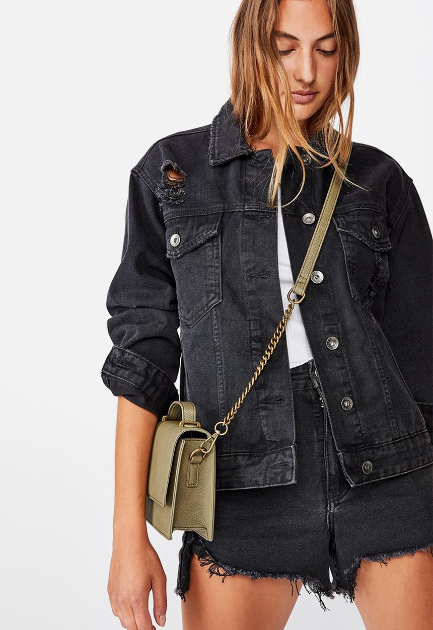 Rubi - Aria chain strap cross body bag - khaki