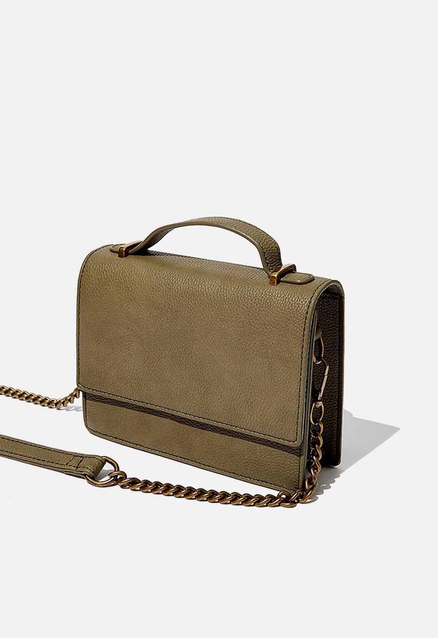 Rubi - Aria chain strap cross body bag - khaki