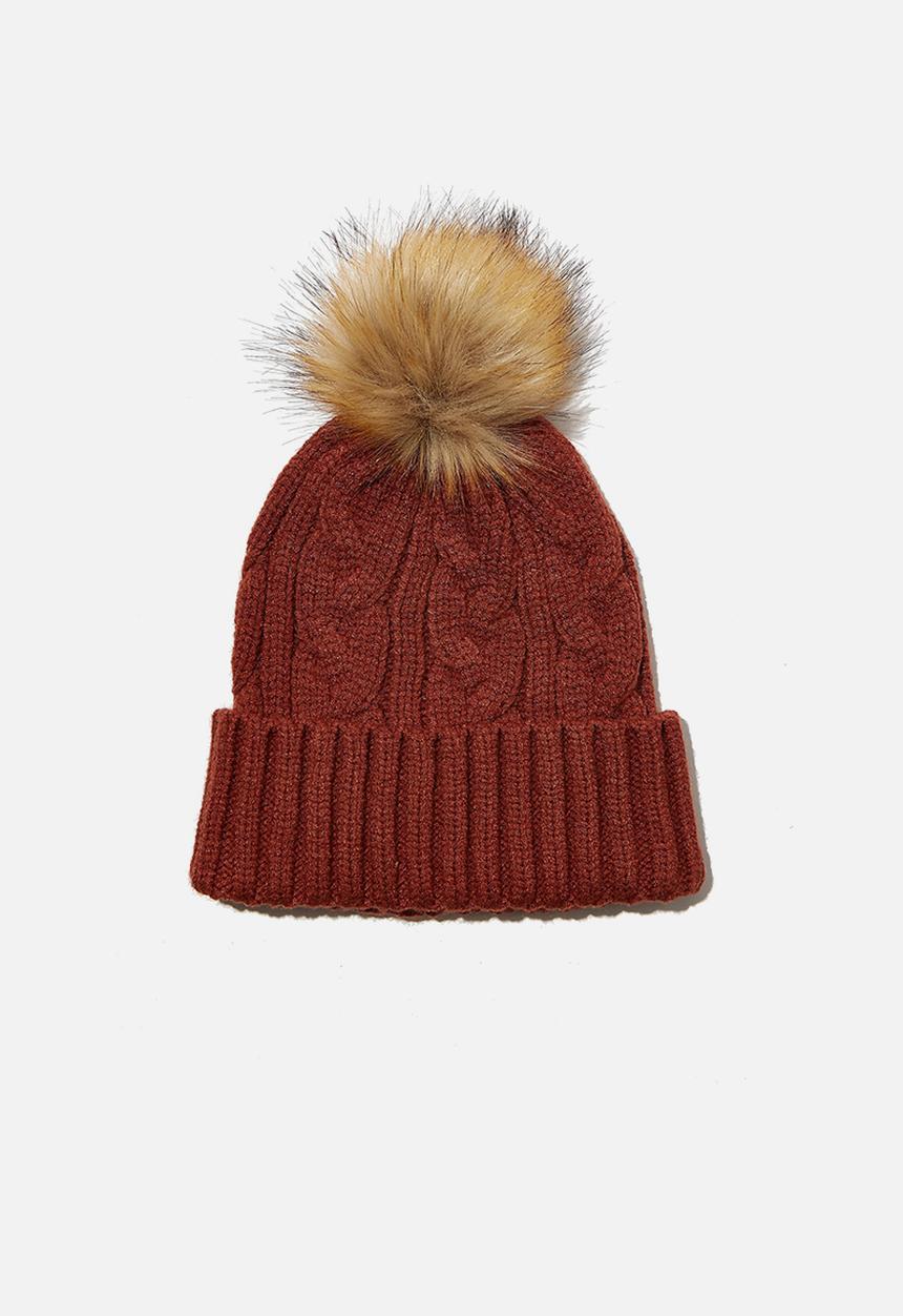 Rubi - Elyse pom pom beanie - chutney
