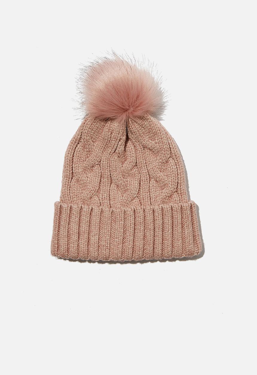 Rubi - Elyse pom pom beanie - blush