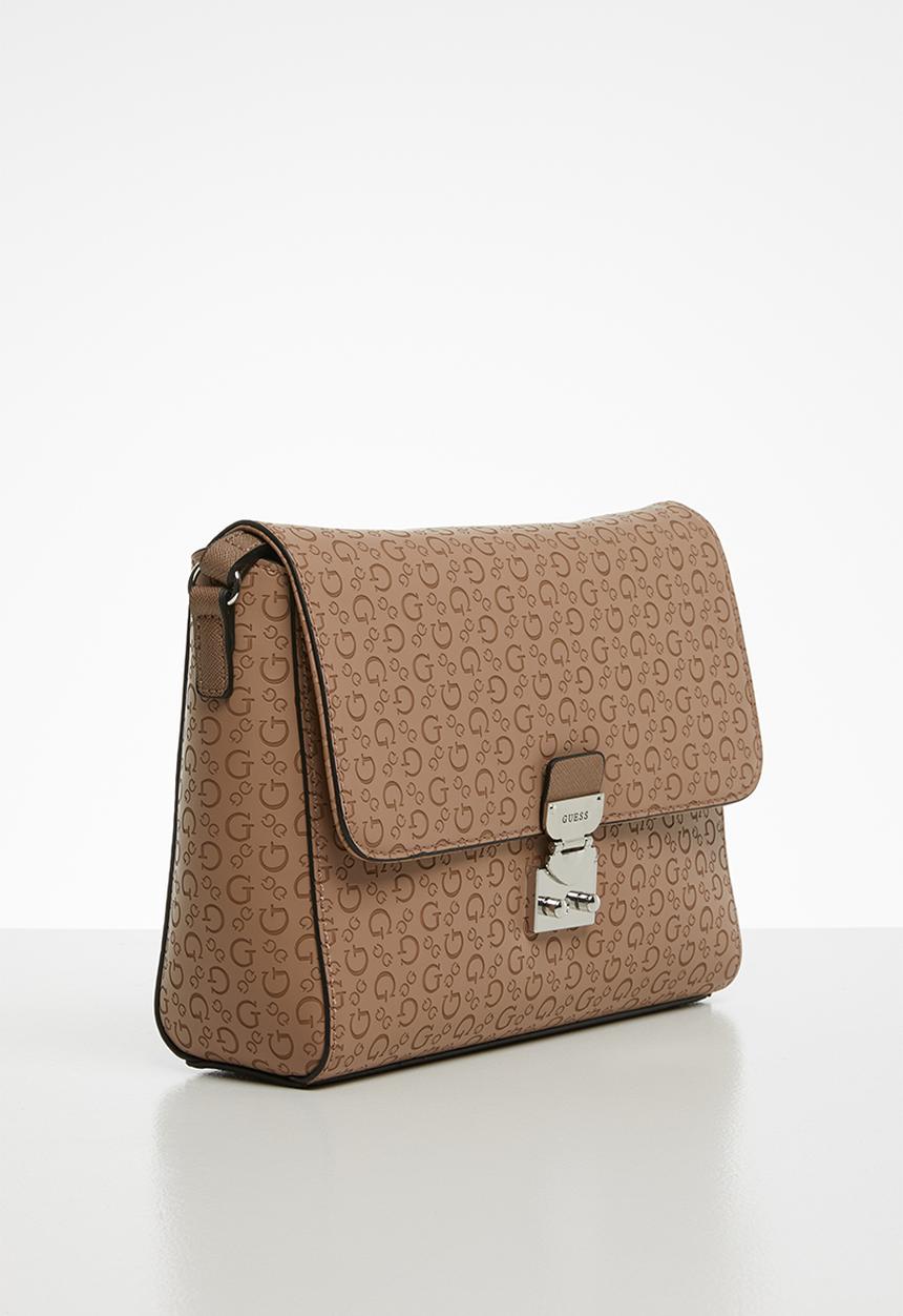 GUESS - Hutton crossbody flap - neutral