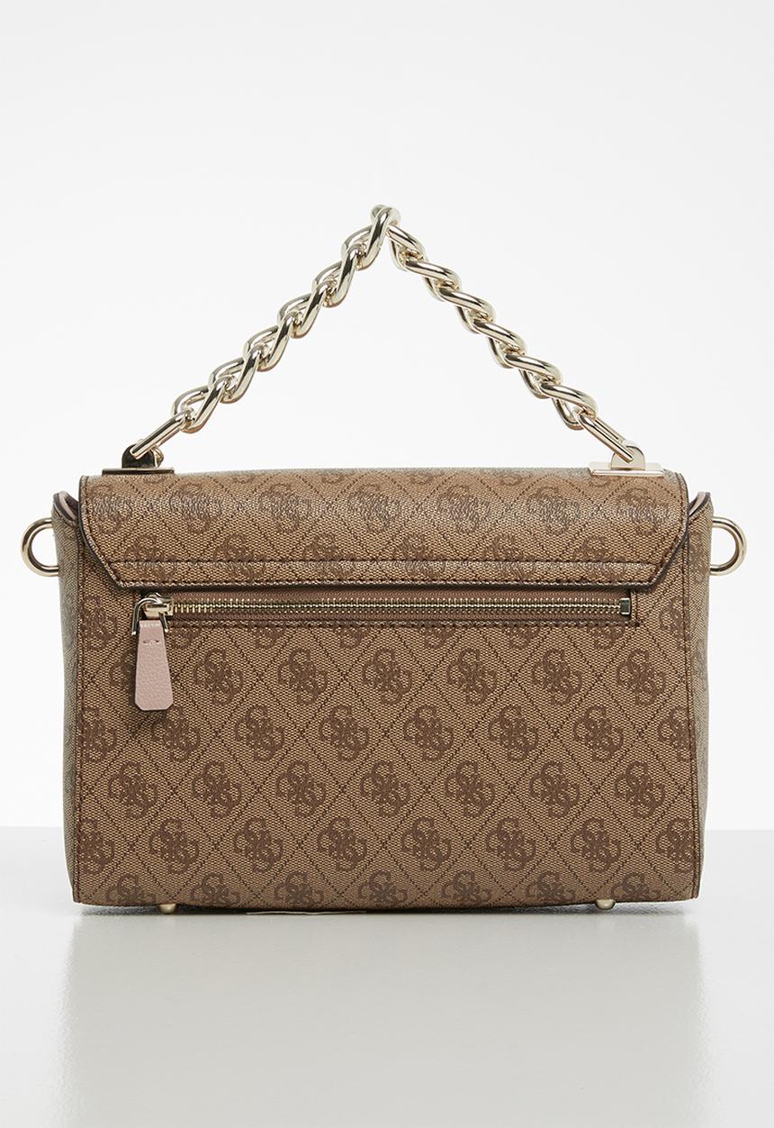 GUESS - Candace top handle flap - brown 