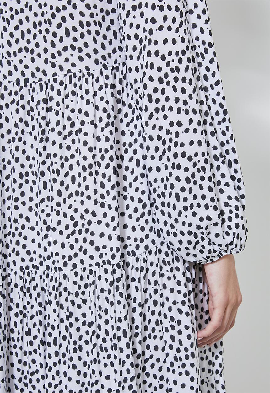 Superbalist - Tiered dress - black & white 