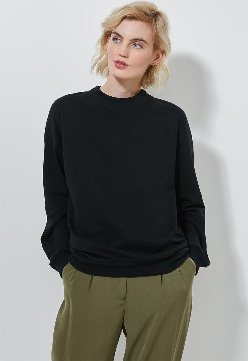 Superbalist - Funnel neck sweat - black