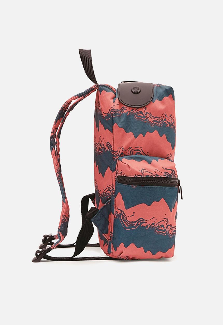 Hunter - Org mini topclip backpack nylon  - blue & pink 