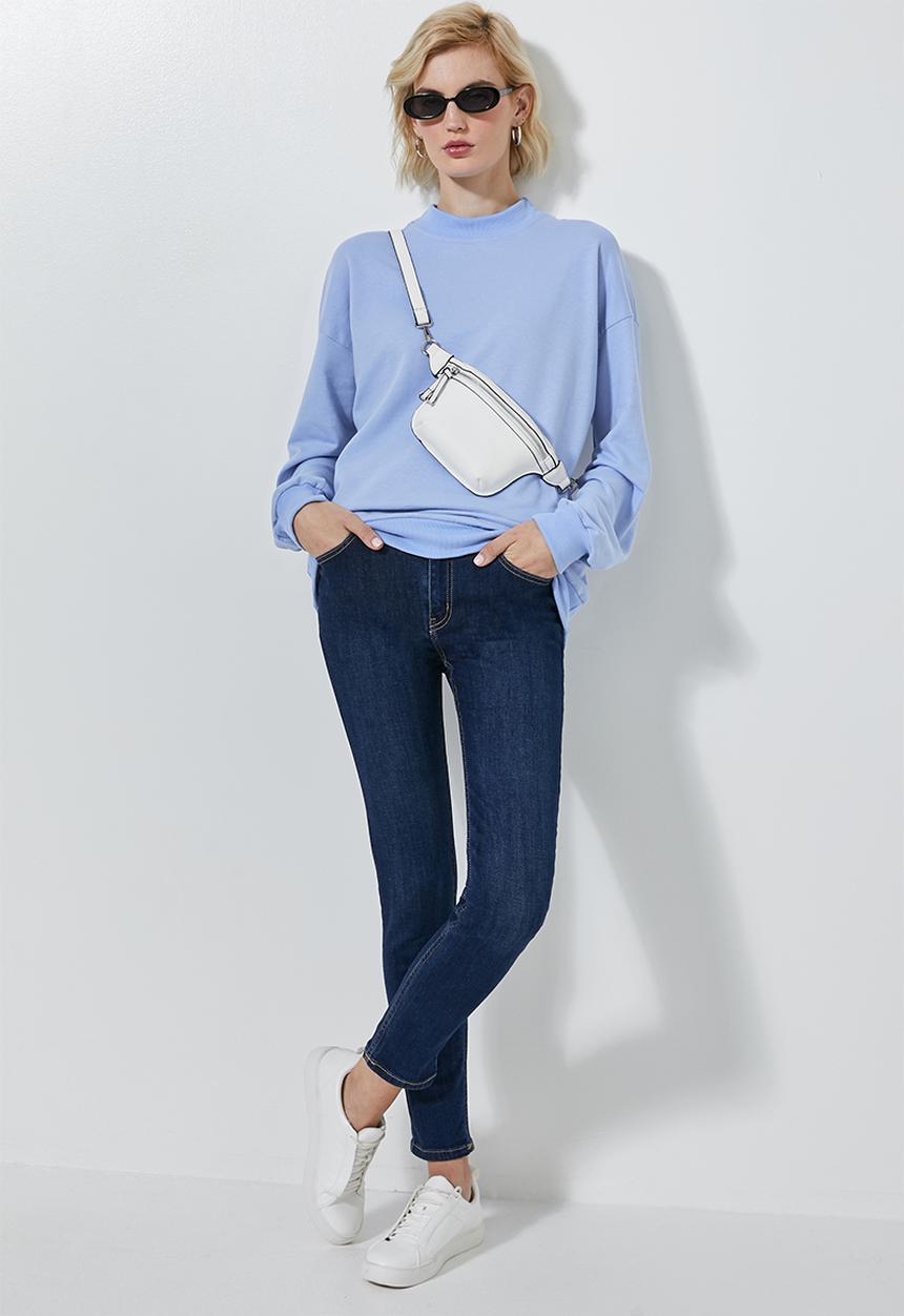 Superbalist - Funnel neck sweat - blue