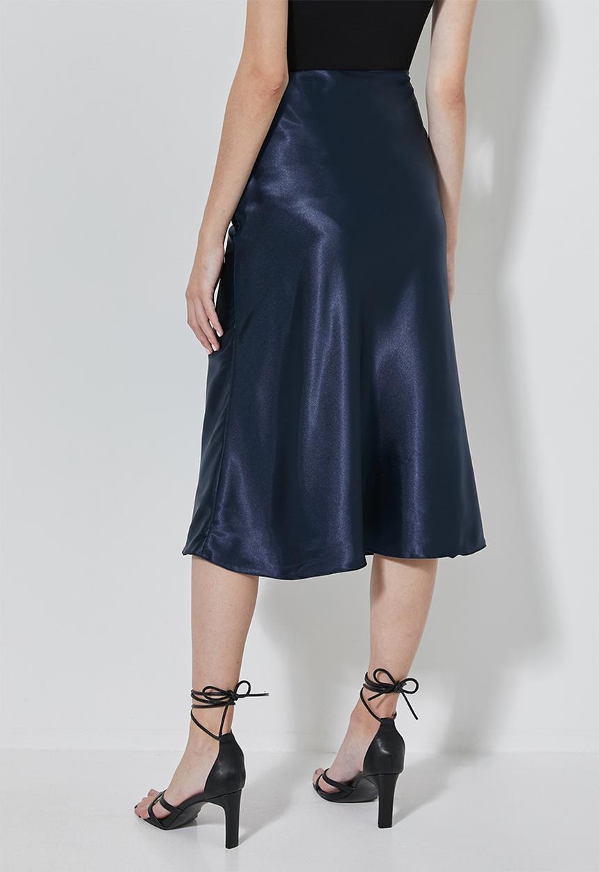 Superbalist - Bias midi slip skirt - navy