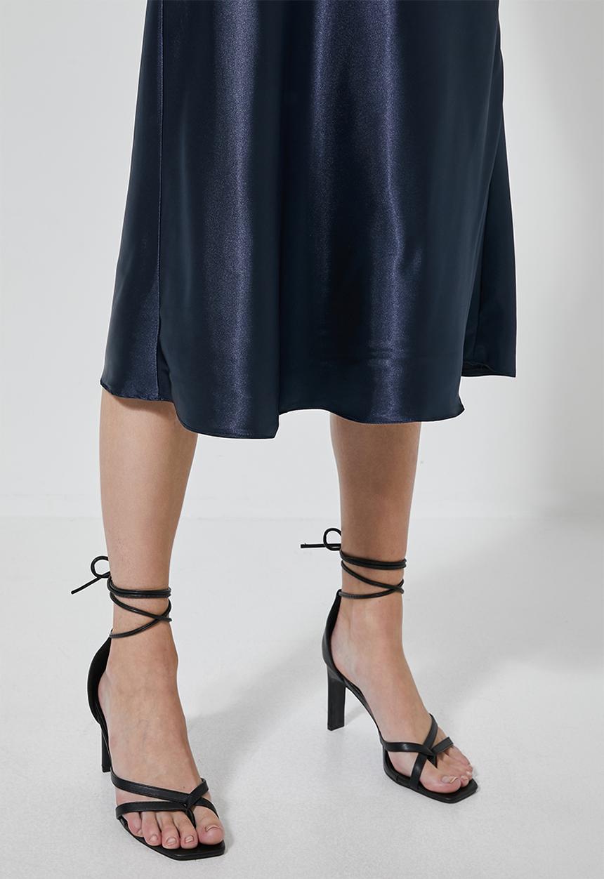 Superbalist - Bias midi slip skirt - navy