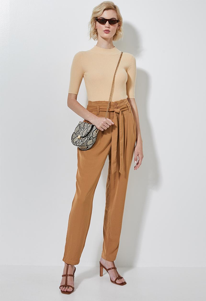 Superbalist - Paperbag trousers - tan