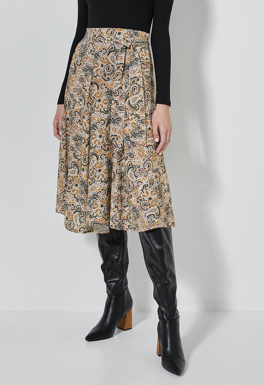 Superbalist - Midi skirt with tie belt - multi