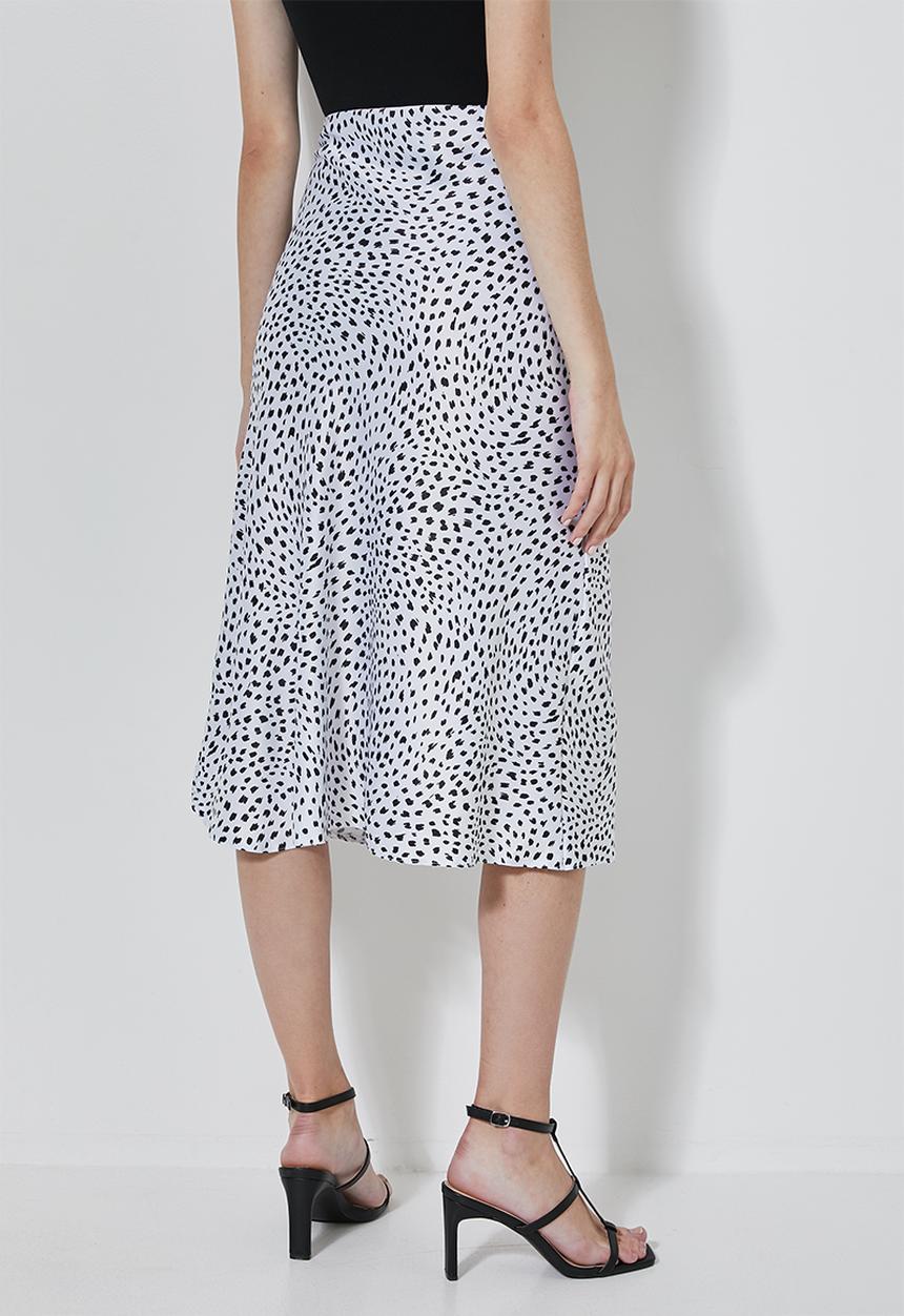 Superbalist - Bias midi slip skirt - black & white