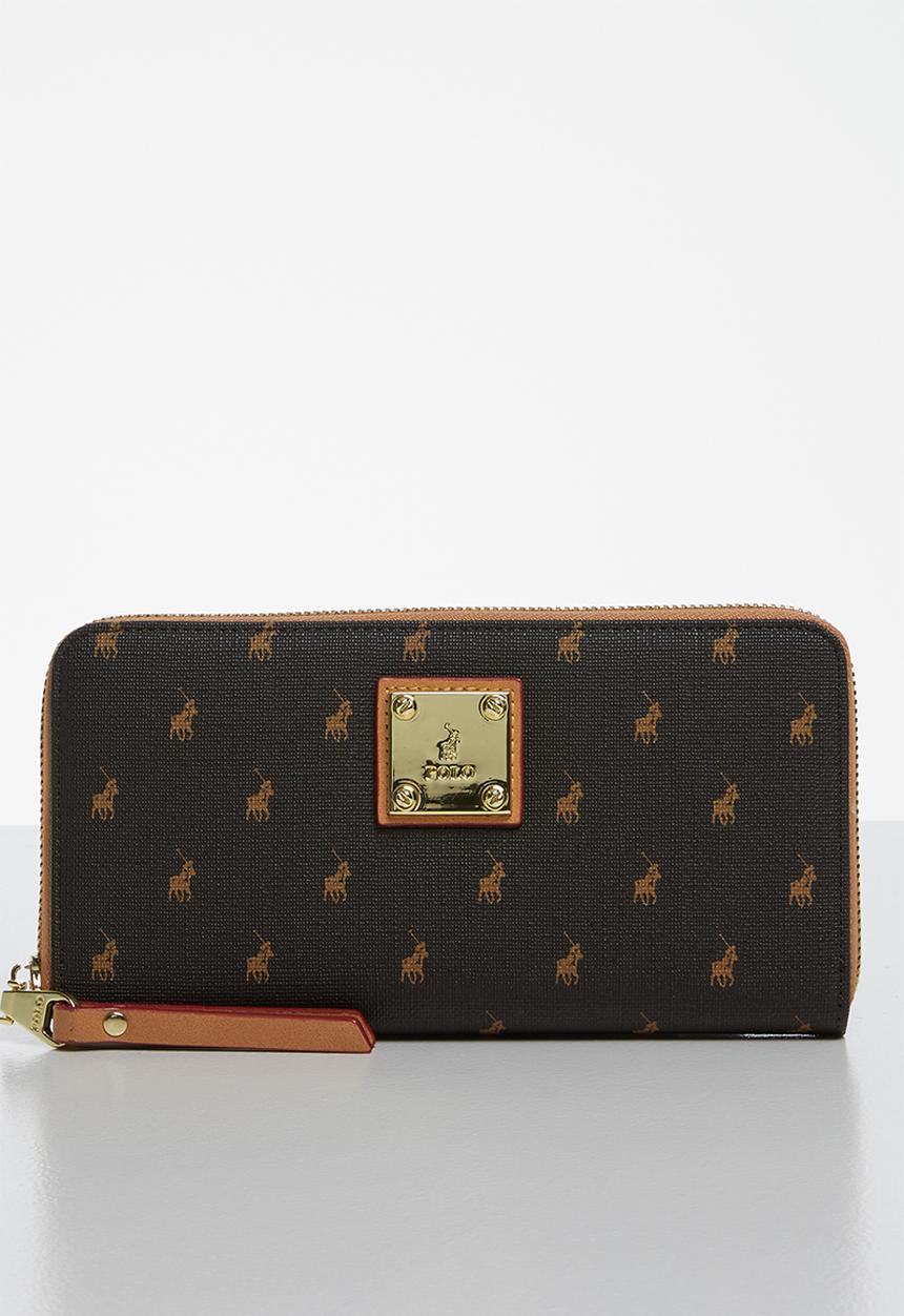 POLO - Iconic zip around purse - black & brown
